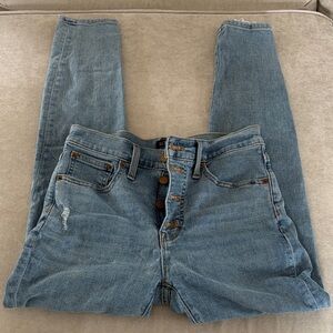 J. Crew Light Blue Skinny High-Rise Button-Fly Jeans